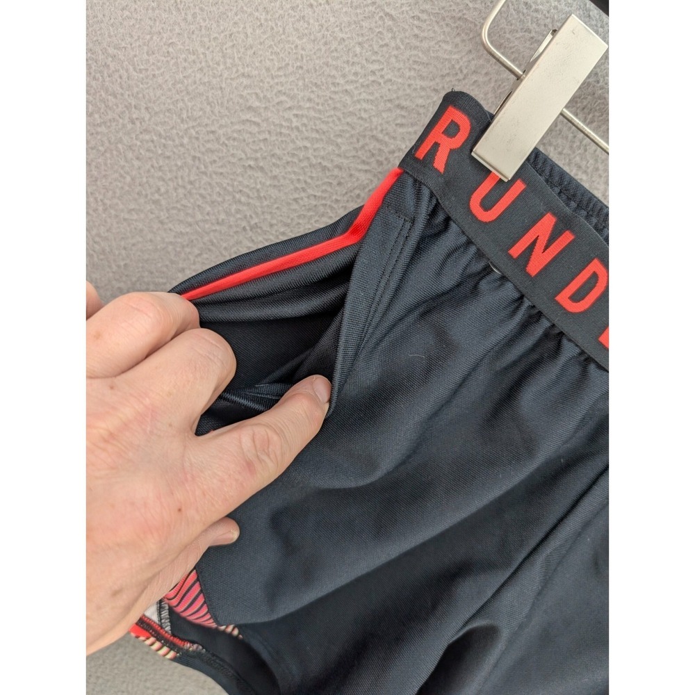 Under Armour Women's Play Up Running Shorts Gym Yoga Active Black Orange Size XS - Picture 3 of 11